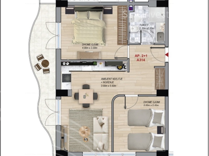 Apartmán pro náročné ve značkovém projektu s venkovním i vnitřním bazénem - 3kk, 95m2