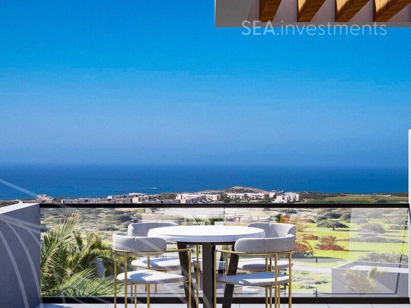Penthouse 3+kk, o rozloze 186 m2, s výhledem na moře, Tatlısu, Kypr